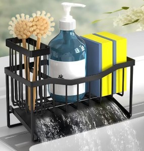 lot 11305 image: Fssvcd Maifan Sink Caddy Sponge Holder with Brush Holder