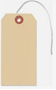 lot 11306 image: 200 Pcs Blank Hang Tags with Wire