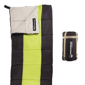 lot 1063 image: Wakeman Kids Sleeping Bag Neon GreenBlack 66x26