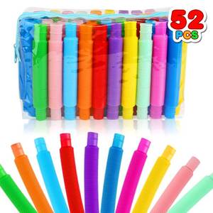 lot 1064 image: Siwarm Pop Tubes Fidget Toys 52-Pack Sensory
