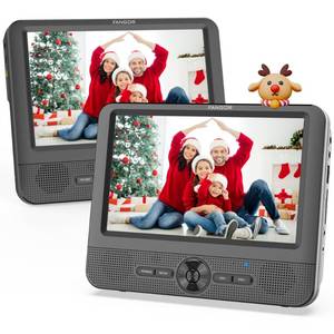 lot 1096 image: Fangor 7.5 Inch Dual Portable DVD Player with LCD Screen