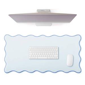 lot 2399 image: Hahafelt Scalloped Desk Mat Waterproof Blue 23.6 x 13.8
