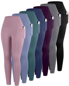 lot 2406 image: ATHVOTAR Womens Leggings with Pockets 7-Pack M