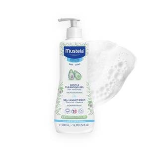 lot 2412 image: Mustela Gentle Cleansing Gel - Baby Wash - 16.90 fl. oz.