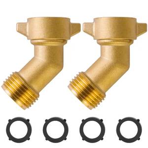 lot 2436 image: AuySier Garden Hose Elbow Connector 45 Degree 2-Pack