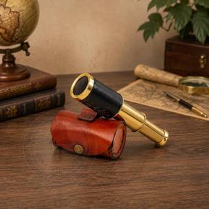 lot 2440 image: Nagina International 6 Brass Spyglass Telescope with Carry Bag