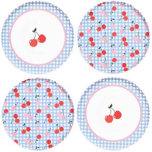 lot 2447 image: xo, Fetti Paper Plates 9 Cherry Blue Gingham 24pc
