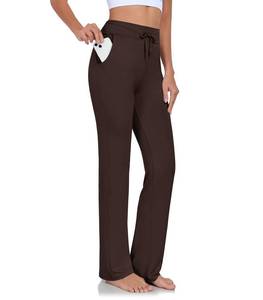 lot 2448 image: ADANIKI Womens Yoga Pants with Pockets, Black, L