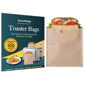 lot 2471 image: HomeRidge Essentials Toaster Bags Non-Stick 8 Pack