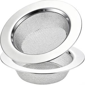lot 2474 image: LASSHSWA Stainless Steel Kitchen Sink Strainer 4.5 Set of 2