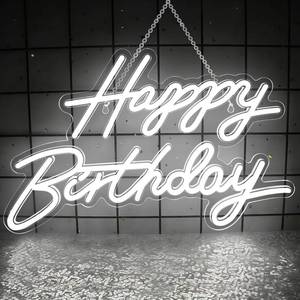 lot 3361 image: Soomit Happy Birthday LED Neon Sign 16.5 x 12.2
