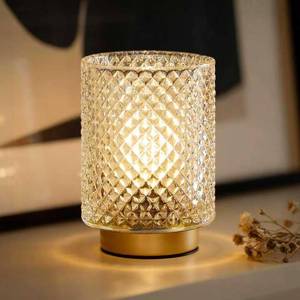 lot 3394 image: ULAROOM Cordless Battery Operated Table Lamp with Timer