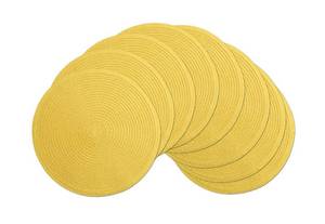 lot 4279 image: SHACOS Round Braided Placemats Set of 8, 15 Inch