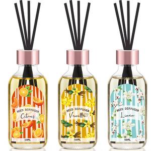 lot 4282 image: The Good Soul Project Reed Diffuser Set, 3-Pack