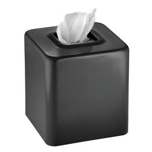 lot 4303 image: mDesign Metal Tissue Box Cover, Black, 12.7cm