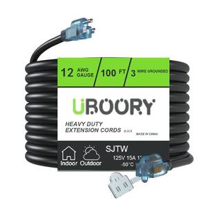 lot 4308 image: Uboory 100 FT Outdoor Extension Cord 123 SJTW
