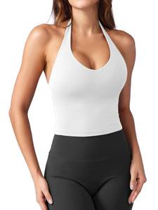 lot 4314 image: YEOREO CoreFlex Womens Halter Crop Tank Top Small