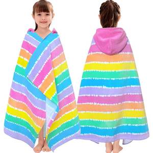lot 4321 image: VOOVA & MOVAS Striped Hooded Beach Towel, 48x30