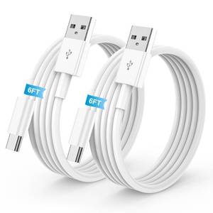 lot 4351 image: LDHTY USB A to USB C Cable 2-Pack 6FT
