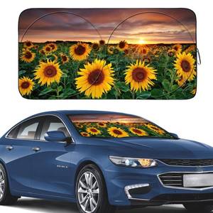 lot 4359 image: Gven Windshield Sun Shade, Foldable Sunflower Design