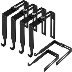 lot 4361 image: Amylove 4-Piece Adjustable Cubicle Hooks Metal Black