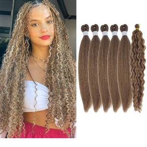 lot 4373 image: Gozill Braiding Hair Pre-Stretched Knotless 16in 6-Pack