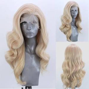 lot 4389 image: ELESTY Synthetic Lace Front Wig Blonde 24 Inch