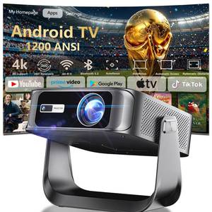 lot 5772 image: Zentality Mini Smart Projector WiFi 6 1200 ANSI 4K  Retail $169.99