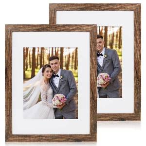 lot 5775 image: Hongkee 11x14 Picture Frame Set of 2 with Real Glass