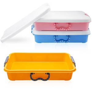 lot 5797 image: Suzile 3-Pack Sensory Bins with Lids