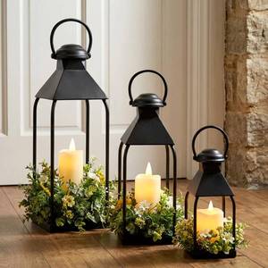 lot 5813 image: Vorplick Decorative Metal Lanterns Set of 3