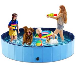 lot 5816 image: Jasonwell Foldable Dog Pool 87 Inch Collapsible