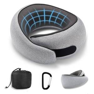 lot 5819 image: SZXYX Memory Foam Neck Pillow, Heather Gray