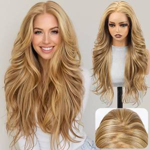 lot 6079 image: Luwila Balayage Blonde Brown 13x4 Lace Front Wig 26