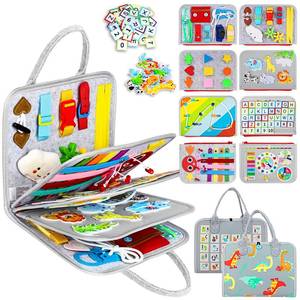 lot 6107 image: Esjay Busy Board Montessori Sensory Book 8-Page