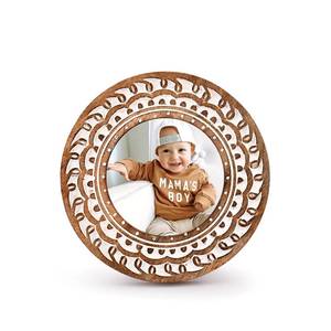 lot 6121 image: BHAVATU Mango Wood Picture Frame 4x4 Inch
