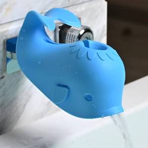 lot 6150 image: ALIBEBE Silicone Whale Bath Spout Cover, Blue