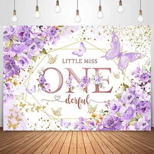 lot 6163 image: Sensfun Little Miss Onederful Backdrop 7x5ft