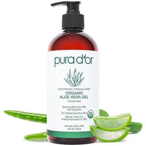 lot 6178 image: Pura DOr Organic Aloe Vera Gel 16 Oz