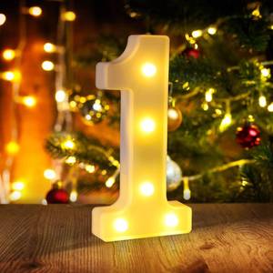 lot 6192 image: Funsky LED Number 1 Marquee Sign
