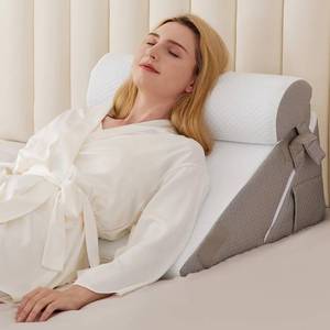 lot 7642 image: BIEEZZK Wedge Pillow Set with Adjustable Height and Angle