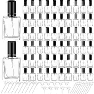 lot 7651 image: Domensi 60 Pack 15 ml Glass Square Perfume Bottles