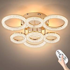 lot 7669 image: OKELI Modern Ceiling Light 7 Rings 23 Dimmable LED  Retail $109.99