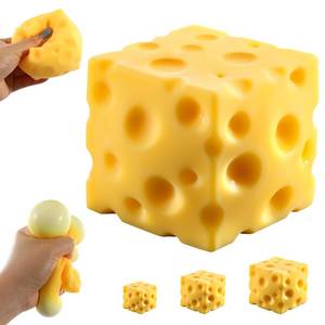lot 8072 image: KUBEIJIA Cheese Squishy Toy 6cm