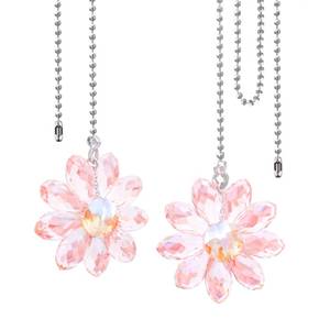 lot 8084 image: L�fers Ceiling Fan Pull Chain with Crystal Pendants, 24