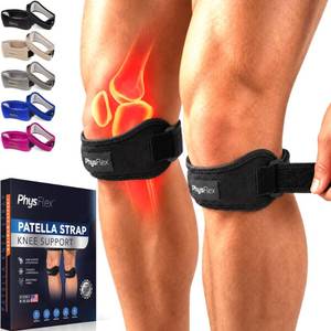 lot 8090 image: PhysFlex Patellar Tendon Support Strap 2-Pack