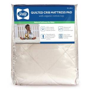 lot 8107 image: Sealy Baby Crib Mattress Protector Quilted Waterproof