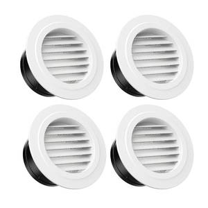 lot 8111 image: HG Power 6 Inch Soffit Vents ABS Louver Round Vent Cover 4 Pack