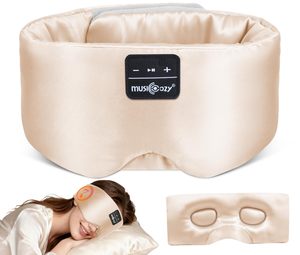 lot 8126 image: Musicozy 3D Mulberry Silk Sleep Mask Bluetooth 5.4