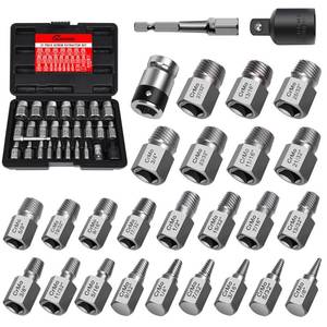 lot 8132 image: DUNDOO 27-Piece Screw Extractor Set with Hex Head